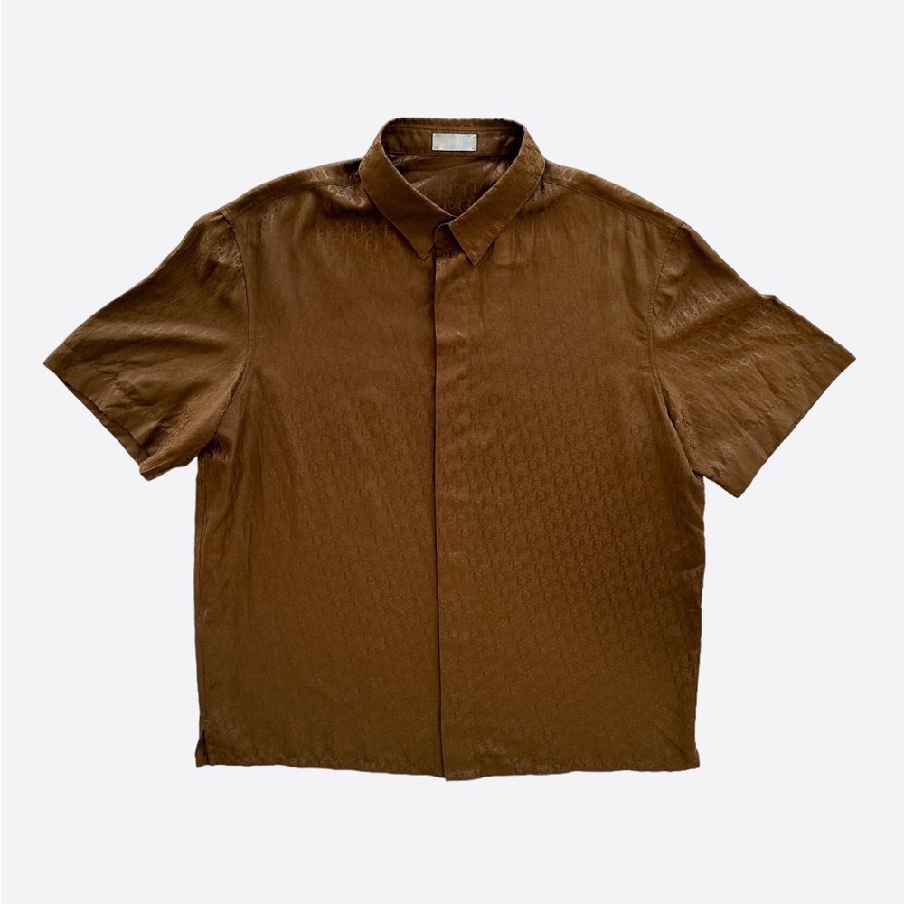 dior oblique silk button up shirt